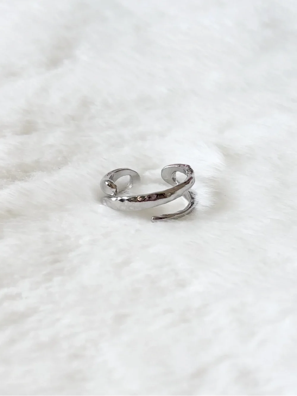 5/$15 🩷 MUST BUNDLE Silver Open Spiral Women's Ring